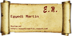 Egyedi Martin névjegykártya